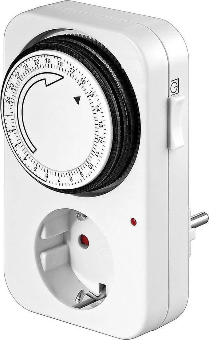 Goobay Analoge timer, tot 96 schakelingen, wit