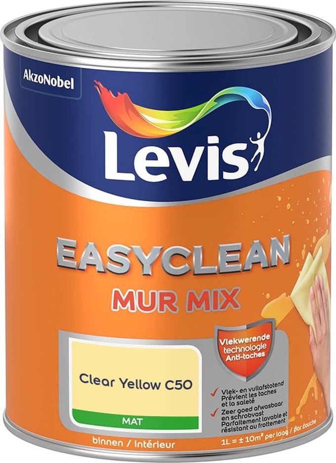 Levis - Easyclean Mur Mat Mix - Clear Yellow C50 - Mengverf - 1 L