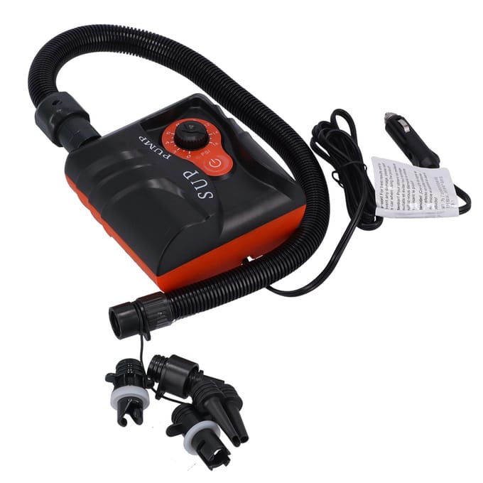 Elektrische Luchtpomp Auto Uit Paddle Rubberboot Kajak Intelligente Opblaaspomp 12V 16PSI black