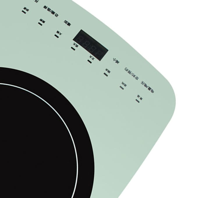 Inductiekookplaat Mini Draagbaar Enkele Pitten Intelligent Touch Control Keukenapparaat 2200W white