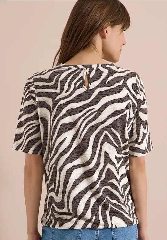 Shirt met burn-out look