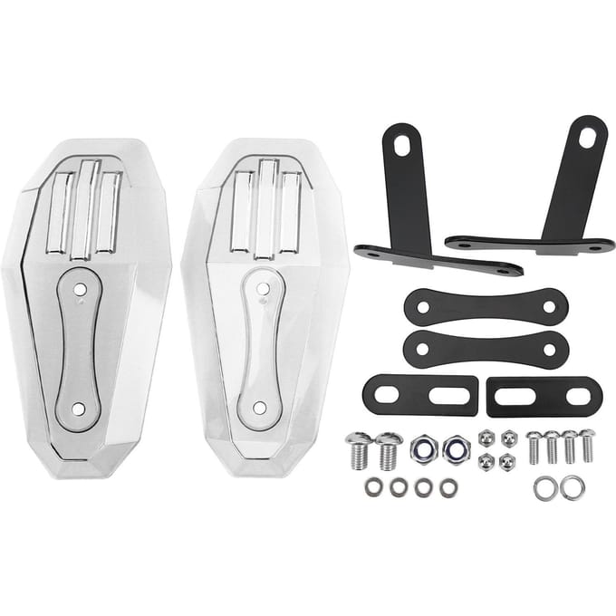 2 STUKS Motorfiets Handbeschermer Beschermend Universeel Polycarbonaat Motorfiets Accessoire Grijs