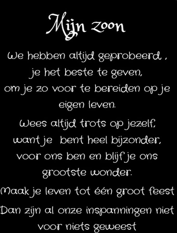 Houten Tekstbord 'Mijn Zoon' - cadeau zoon - cadeau kerst