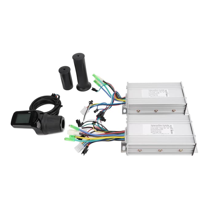 Dubbele Aandrijving 36 48V 500W Elektrische Scooter Fiets Motor Controller 886 Halve Handvat LCD Display black