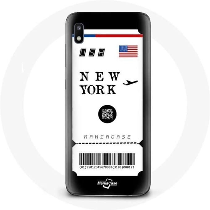 Hoesje voor Samsung Galaxy A10 New York vliegticket