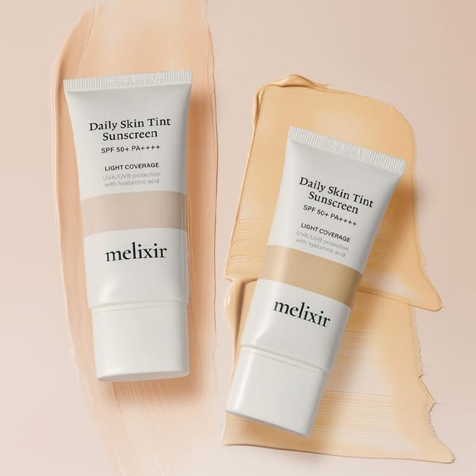 [melixir] Crème solaire teintée quotidienne (2 couleurs) SPF 50+ PA++++ 50ml 23 Light Neutral white