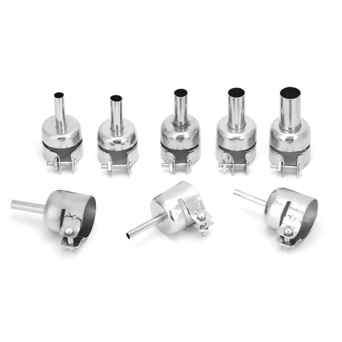 8 Stuks RVS Heteluchtpistool Mondstuk Hittebestendig Mondstuk voor 850 Heteluchtpistool 3~12mm
