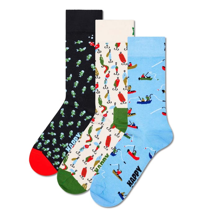 Happy Socks - 3-Pack Hook, Line, Sinker Socks Gift Set - Dames - Sokken