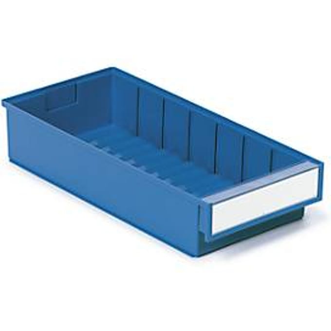 TRESTON magazijnlade 4020, B 186 x D 400 x H 82 mm, 4,2 l, blauw