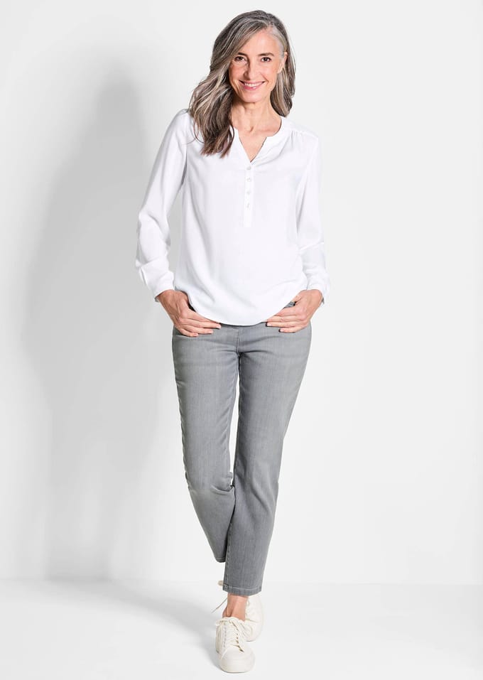 Goldner Tuniek Elegante viscose blouse met V-hals