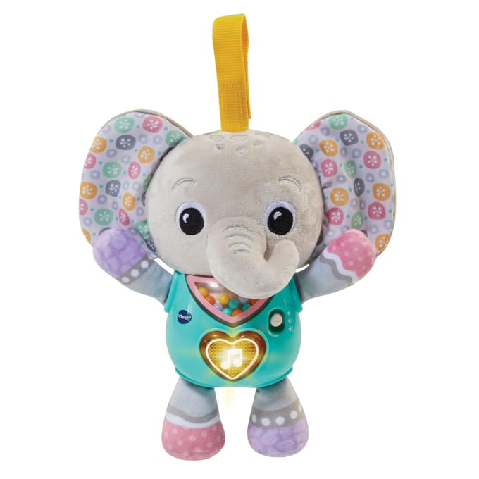 VTech knuffel olifantje - interactief speelgoed grijs multicolor.