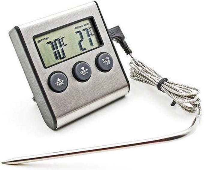 New Age Devi - Keukenthermometer - 100cm Probe - Digitaal Voedselthermometer