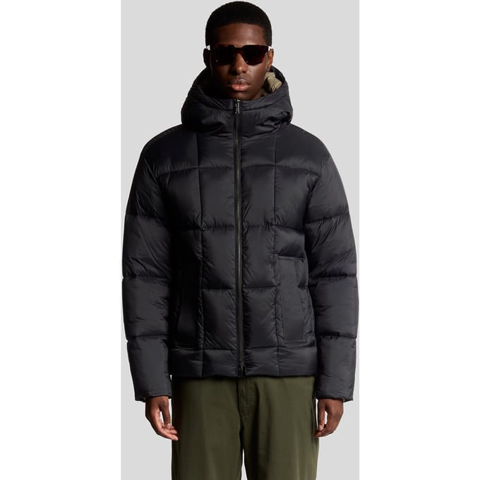 Lyle & Scott Square Cocoon Puffer Jacket - Zwart