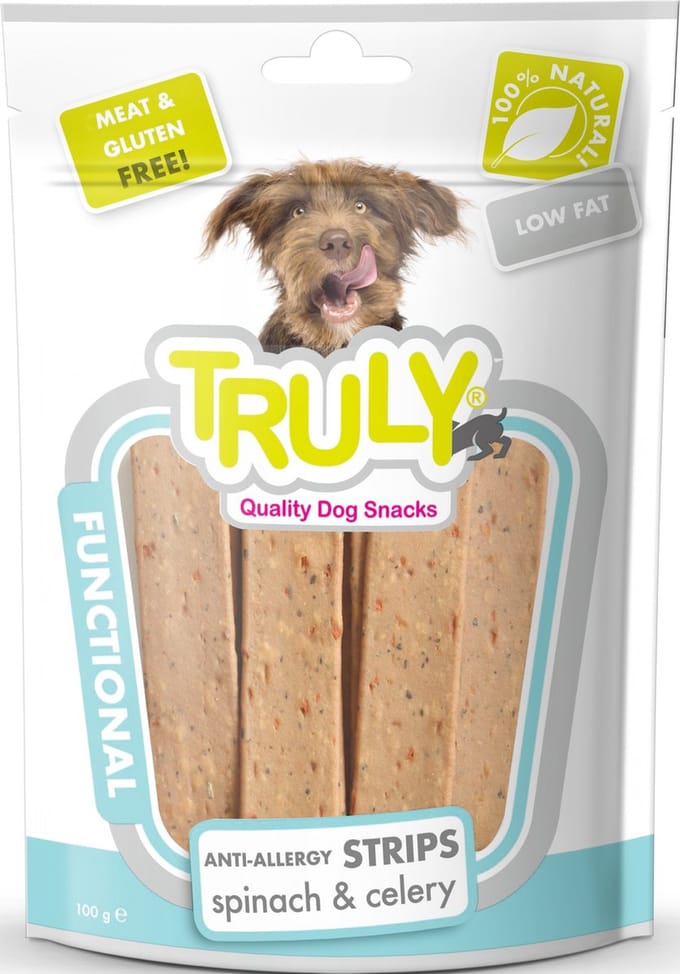 Truly Hondensnack Spinazie en Selderij - Zak á 100 gram