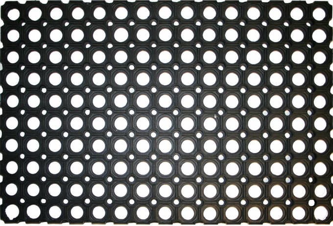 Benson Deurmat - rubber - 60x40 cm - schoonloopmat - rubberring - ringmat - buitenmat