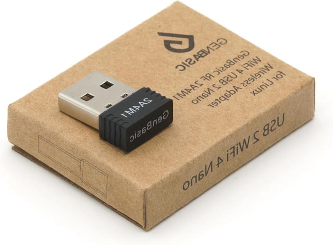Draadloze Netwerk Adapter - WiFi Dongle USB - Internet Verbinding - Plug en Play Linux - 19 mm - Zwart