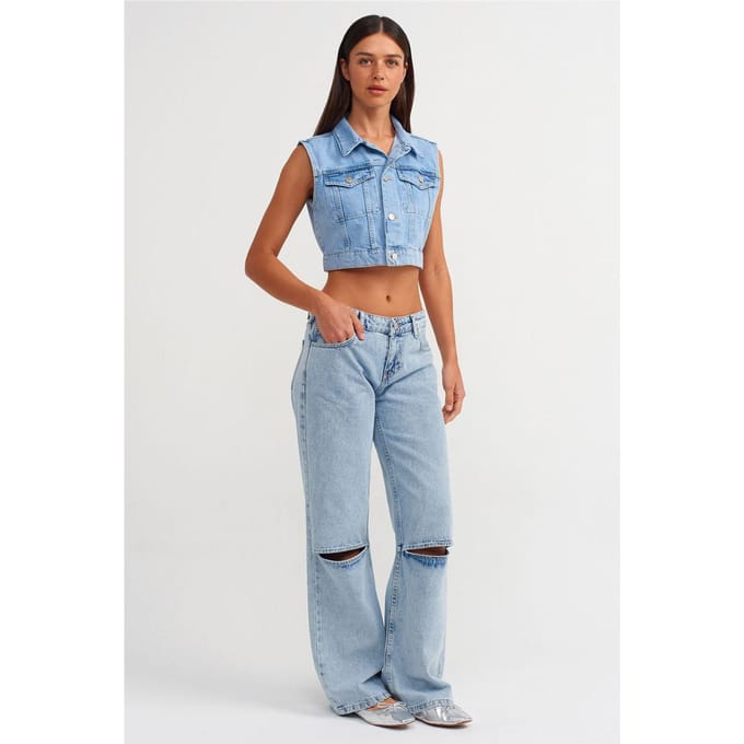 Dames Hoge Taille Wijde Jeans