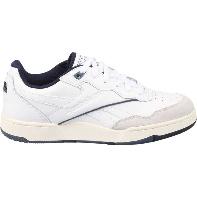 Reebok Heren BB 4000 II Leren Trainers (Wit, Marine)