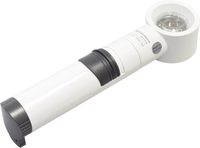 Vergrootglas met LED-verlichting 12.5X Vergroting 35 mm Lens Doorsnede