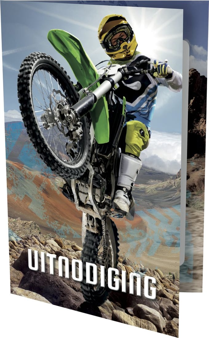 Uitnodigingskaarten - Motor - 6st.