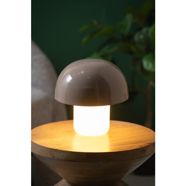 Leitmotiv tafellamp nuevo mini mushroom clay grey