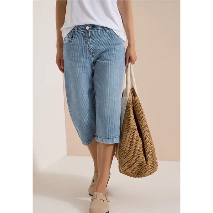Wide Leg capri jeans in Loose Fit