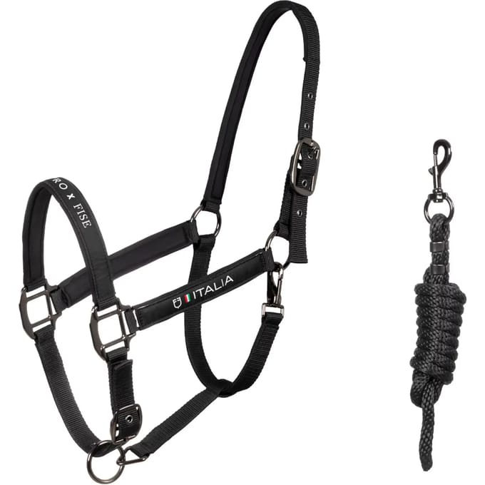 Nylon Halster en Longe Set voor Paard Equestro X Fise