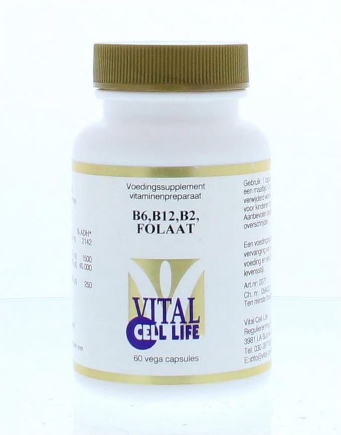 Vital Cell Life B6, B12, B2, Foliumzuur - 60 capsules  - Vitaminen