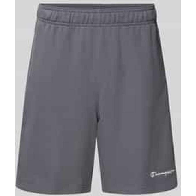 Sweatshorts met elastische band en labelstitching