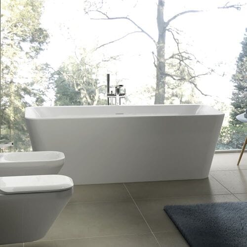 Ideal Standard II Freestanding Body Shape Bathtub 180 x 80 cm, incl. drain and overflow set E398101