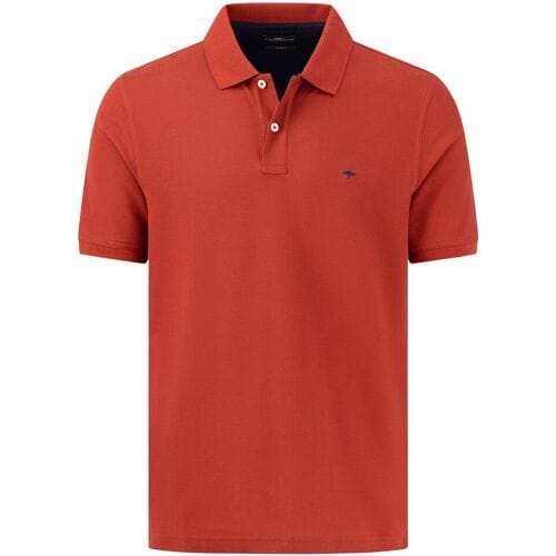 Fynch-Hatton Polo Uni Color Supima Cotton Roest / male