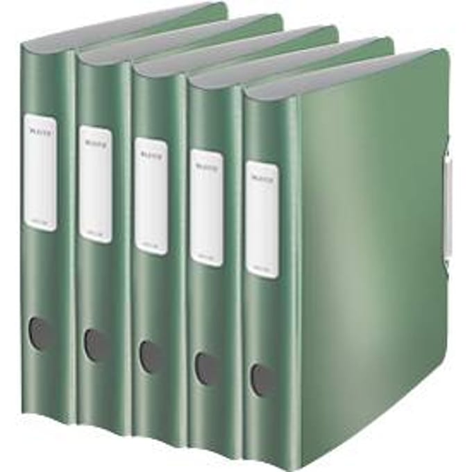 LEITZ® ordner Active Style, A4, rugbreedte 65 mm, 5 stuks, zeegroen
