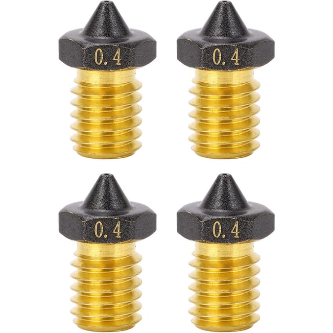 4PCS 3D Printer Nozzle Set PTFE Gecoat Hoge Doorstroom Hoge Snelheid Printen Extruder Messing Nozzle voor 0.4mm