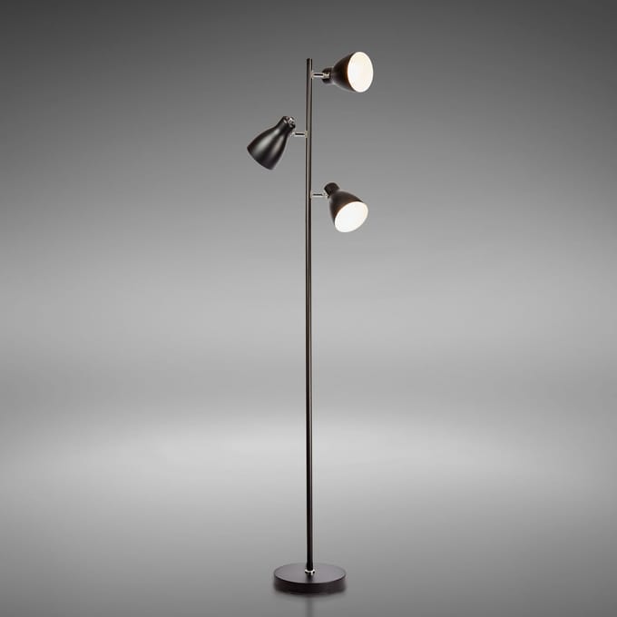 B.K.Licht - Staande lamp - met E27 fitting - zwart - kantelbaar