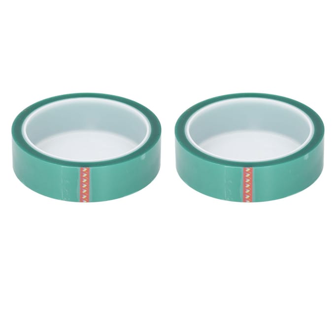 2 STUKS Hoge Temperatuur Tape PET 0.06mm Dikte 25mm Breedte 33meter Lengte Groene Isolatietape white