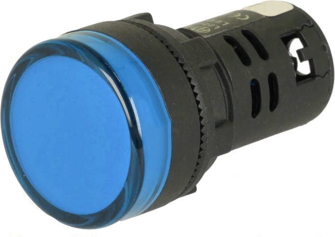 Controlelampje - LED indicator - 24V - 22mm - Blauw