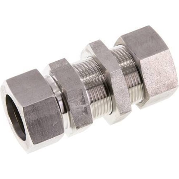 28L RVS Rechte Snijringkoppeling Schotdoorvoer 160bar ISO 8434-1