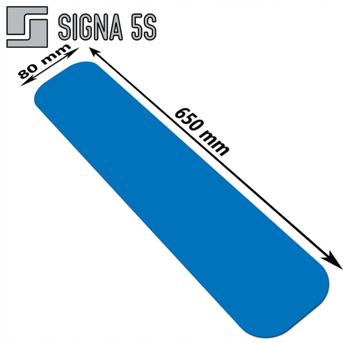 SIGNA 5S Vloermarkering ID 80 - 80x650mm Blauw - Duurzaam & stevig