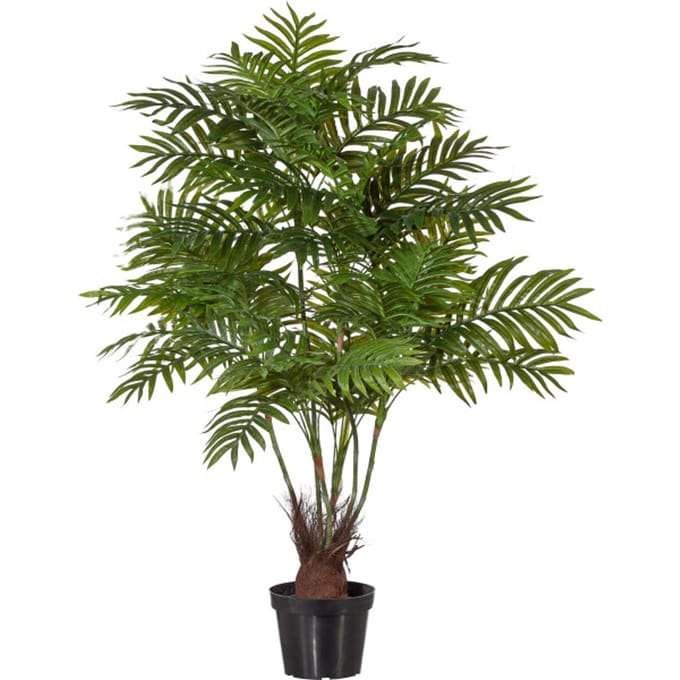 Kopu Kunstplant Arecapalm 110 cm 6 stammen - zwarte pot - Nepplant