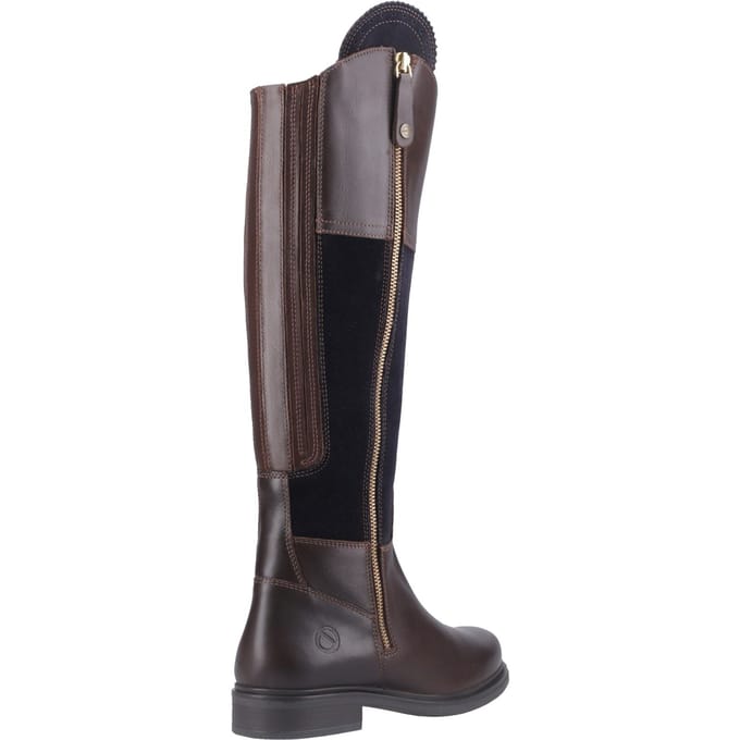 Cotswold Buscot Leren Dameslaarzen Bruin/Navy