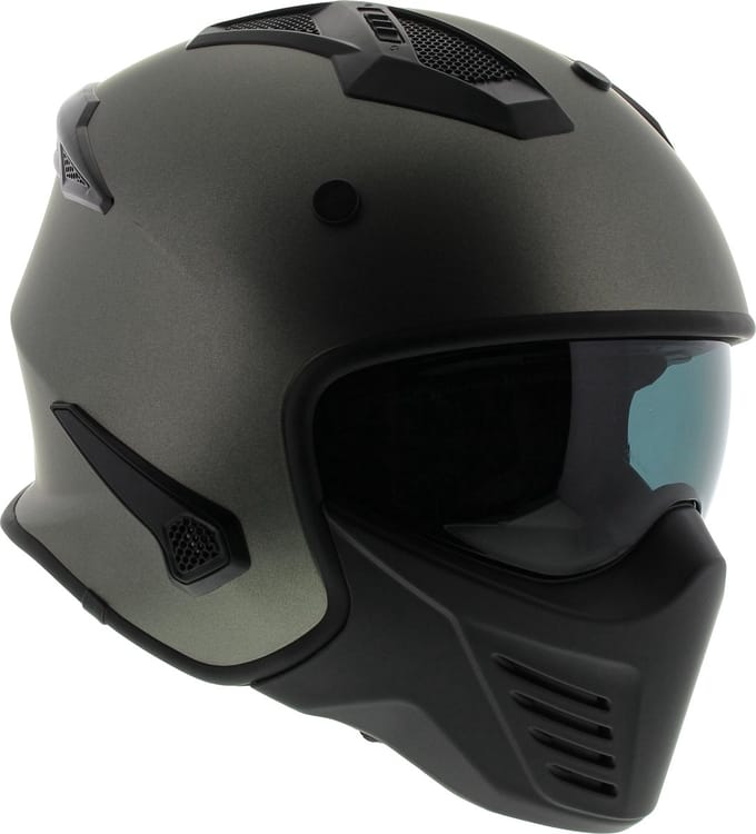 Vito Bruzano Jethelm - Motorhelm - Mat Titanium - Maat XL