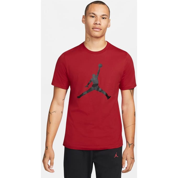 NIKE Heren M J Jumpman SS Crew T Shirt in Rood