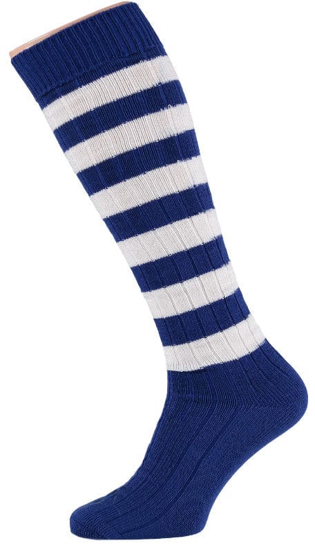 Party soccer socks - 41/47 / Kobalt blauw/wit