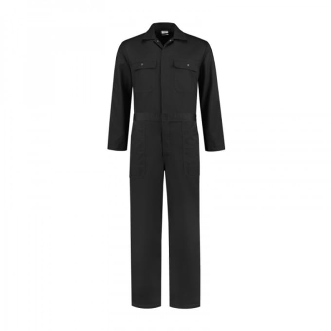 Overall polyester/katoen zwart maat 61
