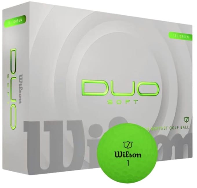 Wilson DUO Soft Golfballen 2025 - Groen - 12 Stuks
