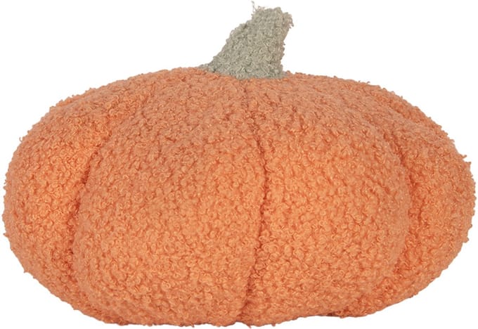 Clayre & Eef Decoratie Pompoen Ø 30x18 cm Oranje Polyester Herfst decoratie