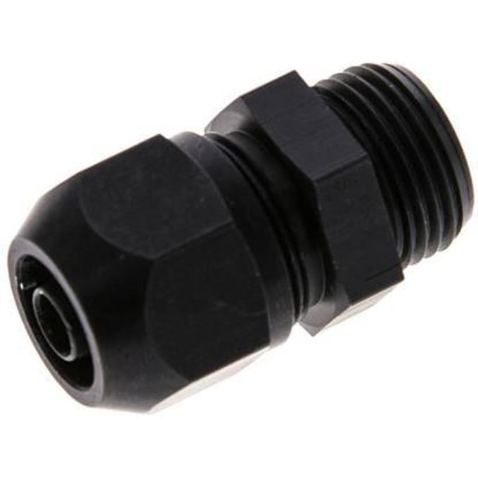 9x6mm & G3/8'' Aluminium Rechte Knelfitting Buitendraad 10bar Kunststof en Polyamide
