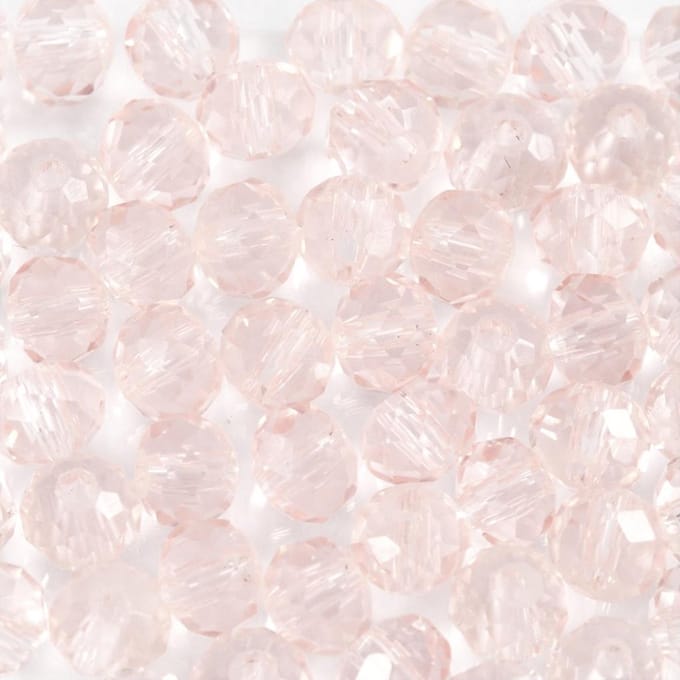 Creativ Company CC Glas Kralen 4 mm Lichtroze 45 stuks.