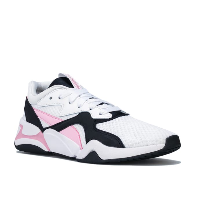 Puma Nova 90's Bloc-damessneakers, wit-roze