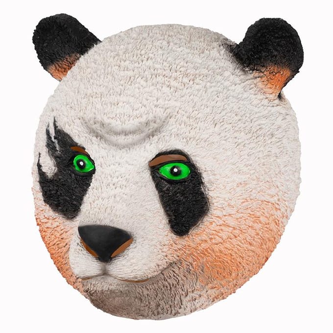 Schattige panda latex masker One size fits all adults wit